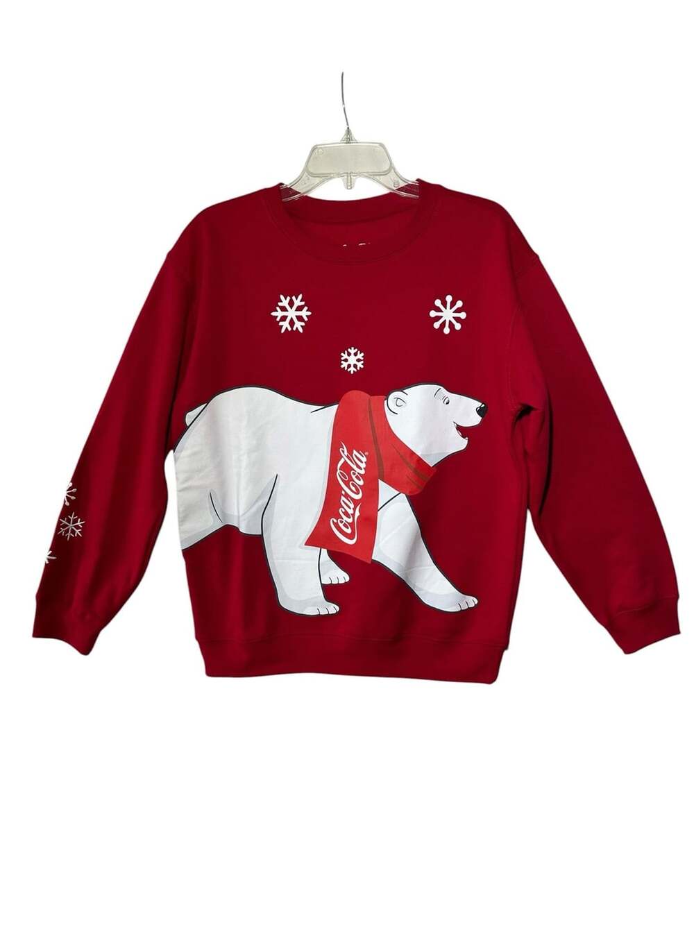 Coca-Cola Holiday Polar Bear Crewneck Sweatshirt Red Women’s Size S